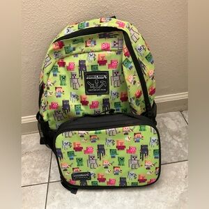 Minecraft Green Backpack with Lunch Bag by Jinx / Mojang